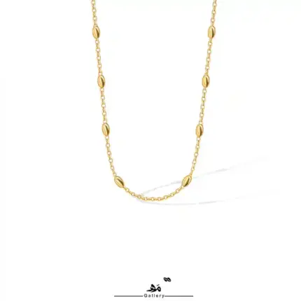 گردنبند زنجیر گوی برنجی مه گالری