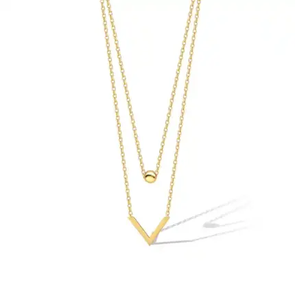 گردنبند دو رج وی گوی مه گالری