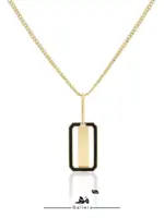 پلاک مستطیلی مینا مشکی مه گالری