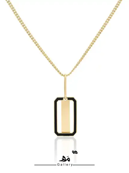 پلاک مستطیلی مینا مشکی مه گالری