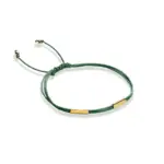 دستبند 2 پروفیل و نخ سبز مه گالری