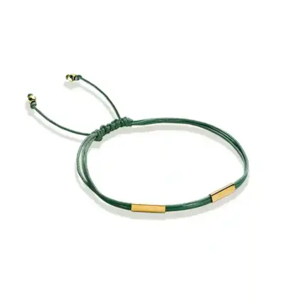 دستبند 2 پروفیل و نخ سبز مه گالری