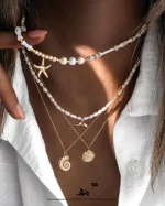 گردنبند صدف مینا خور مه گالری