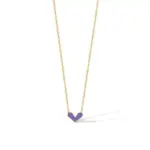 گردنبند قلب میناخور(بنفش) مه گالری