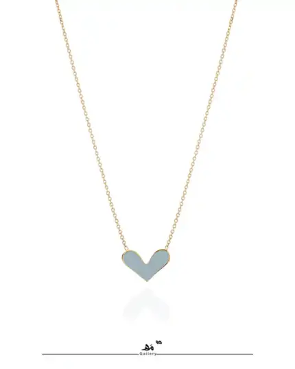 گردنبند قلب میناخور(آبی) مه گالری