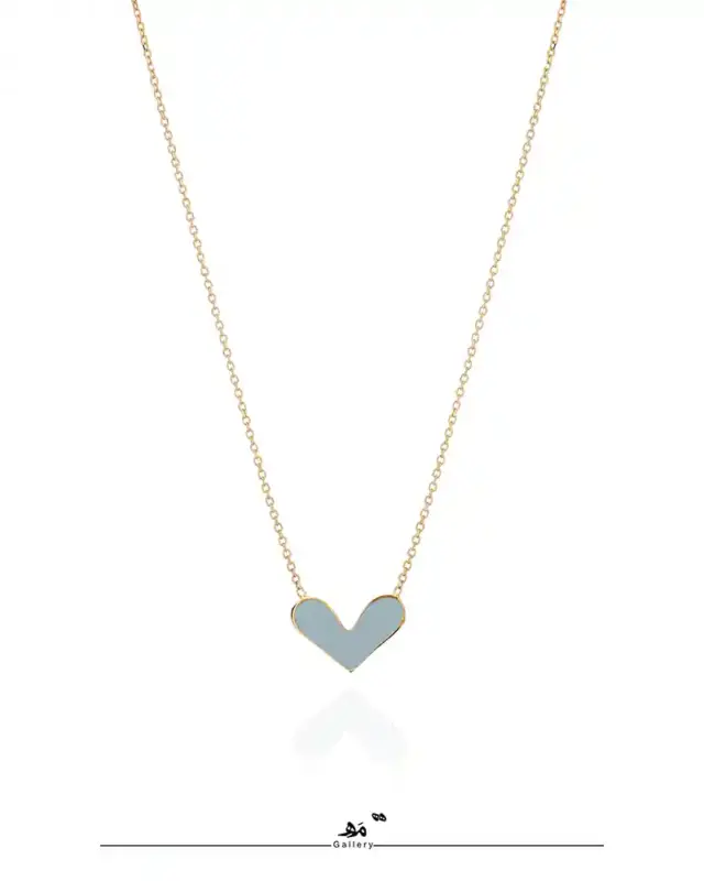 گردنبند قلب میناخور(آبی) مه گالری