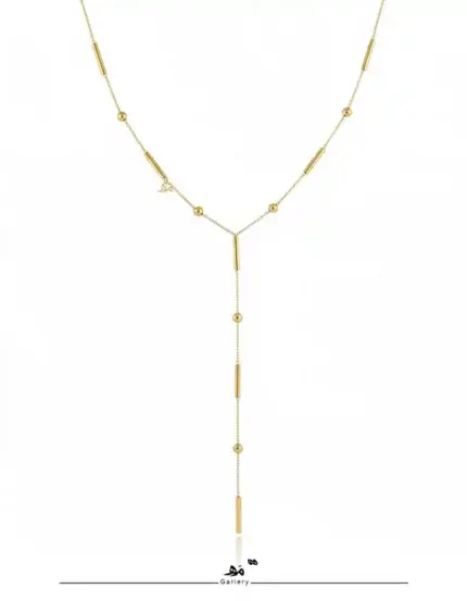 گردنبند شالی تکه پروفیل و گوی مه گالری