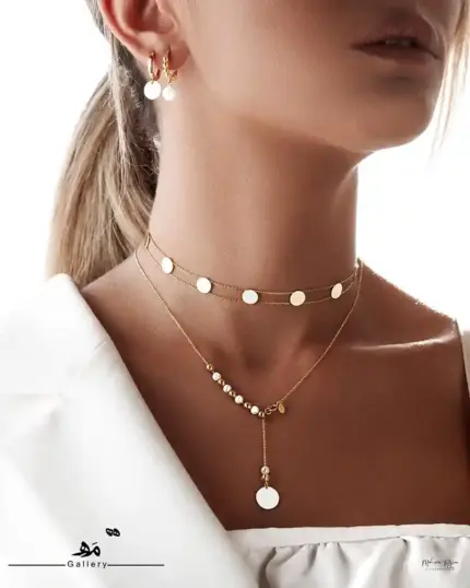 گوشواره روکو تک پولک متوسط مه گالری