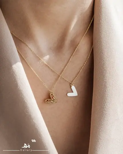 گردنبند قلب فیوژن کج مه گالری