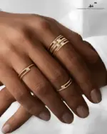 انگشتر نگین مربع مه گالری