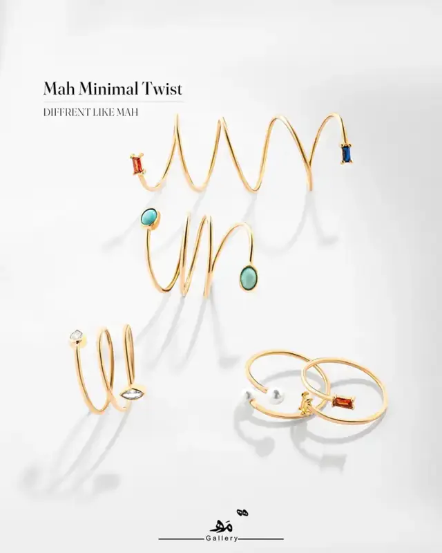 انگشتر مولتی کالر پیچ مه گالری