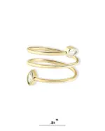 انگشتر فنری نگین اشکی مه گالری