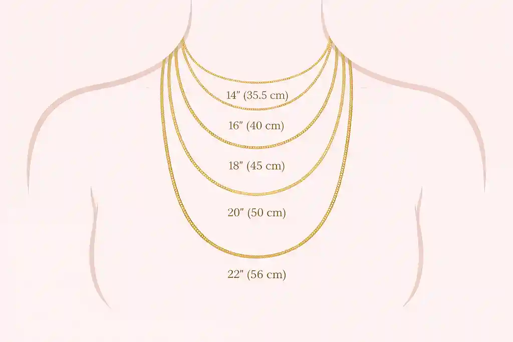 سایز گردنبند مه گالری